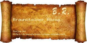 Braunsteiner Rózsa névjegykártya